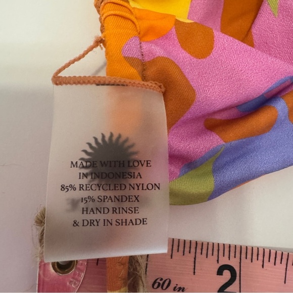 Aloe Aloe “Scrunch Top” Bikini Top Shave Ice Print | Size L NWT - Picture 6 of 7